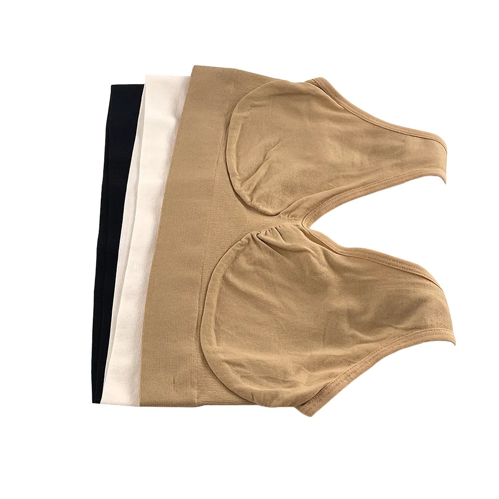 Ahh Bra pakke med 5 stk. sømløs bh (fås i flere forskellige farver) sort (2 stk) hvid (2 stk) beige(1 stk) / S