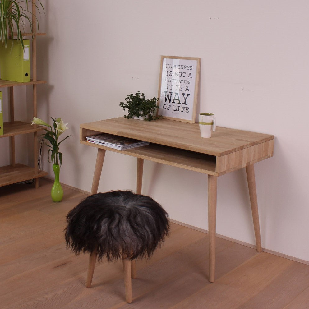 Produktbillede af New York- Skrivebord i eg fire størrelser 120 x 60 cm Sæbebehandlet på tilbud i høj kvalitet