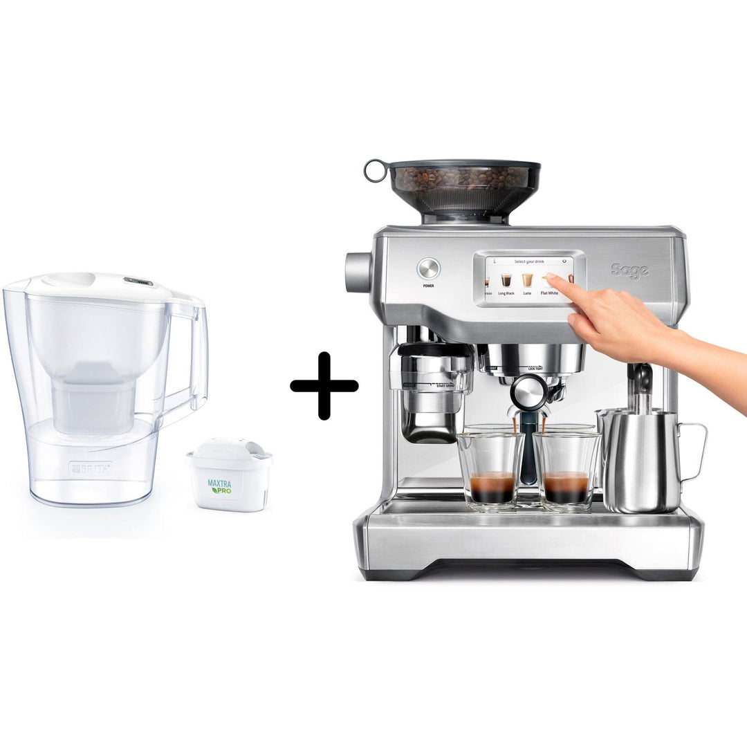 Sage Sage SES990 The Oracle Touch espressomaskine + Brita Aluna filterkande – vinkelbillede (Espressomaskiner)