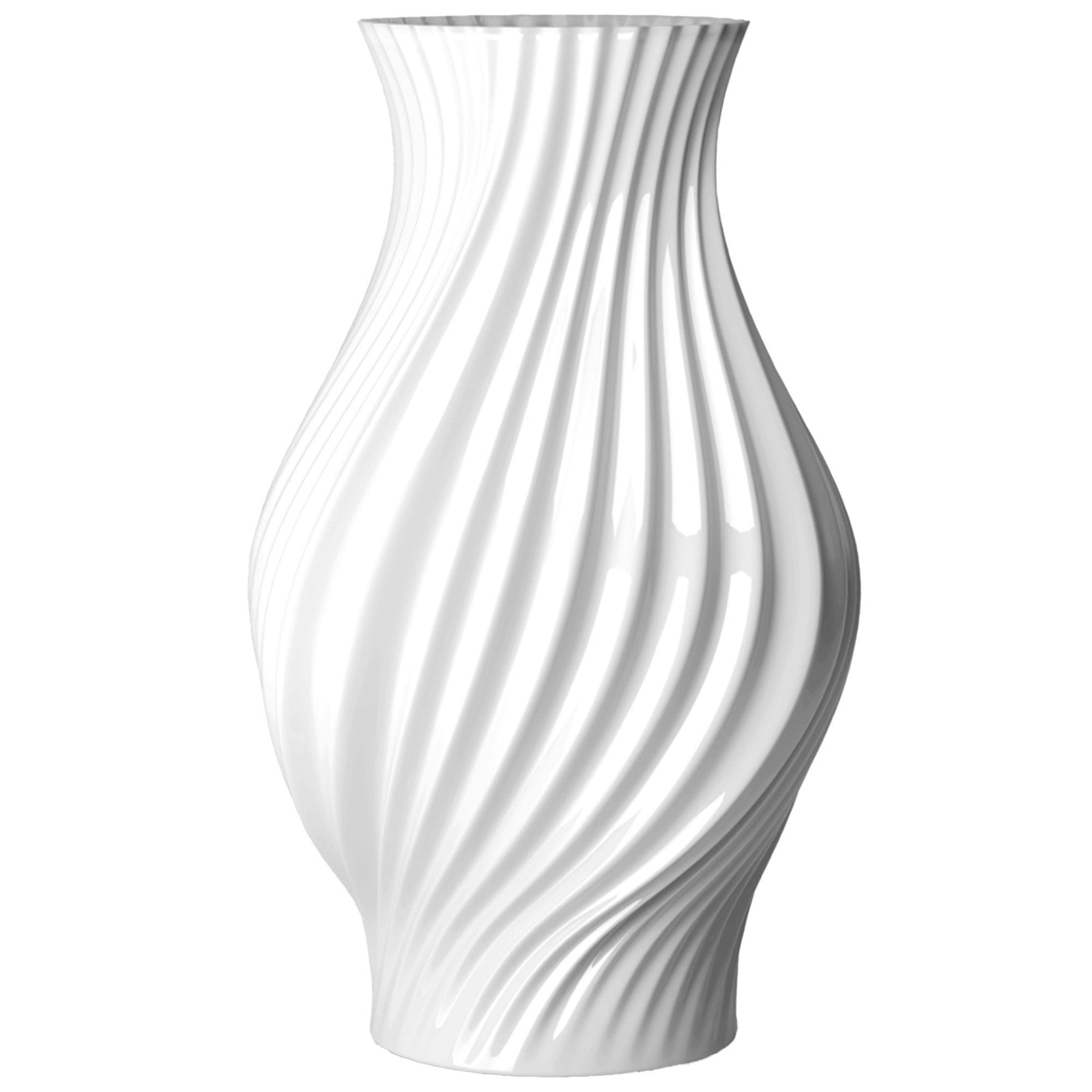 Lyngby porcelæn Lyngby Porcelæn Twist Vase 25 cm, hvid ❤ billede i brug i kategorien Vaser & Krukker