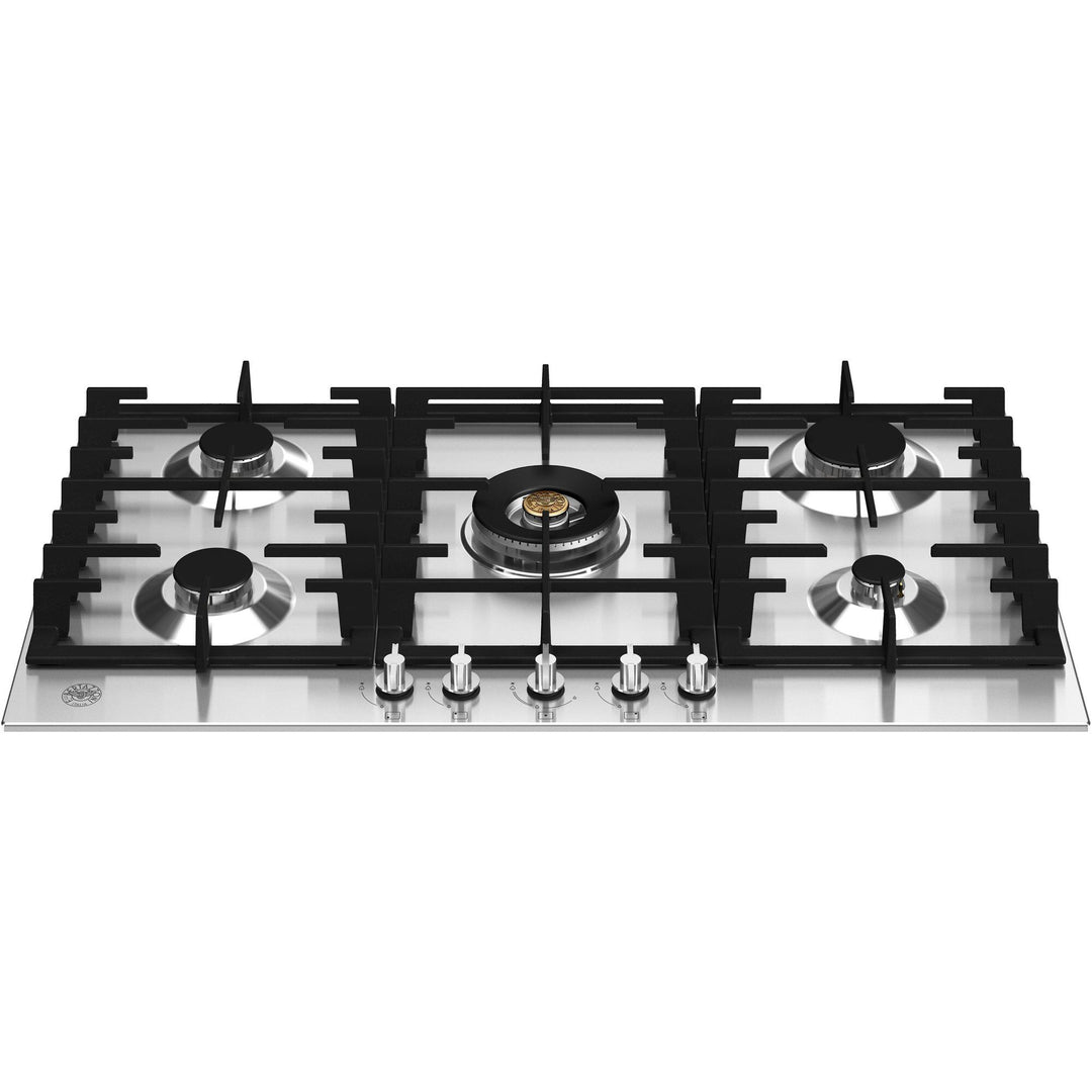 Bertazzoni Bertazzoni Modern P905CMODX gaskogeplade 5 brændere 90 cm, rustfri stål ❤ vinkelbillede (Gaskogeplade)
