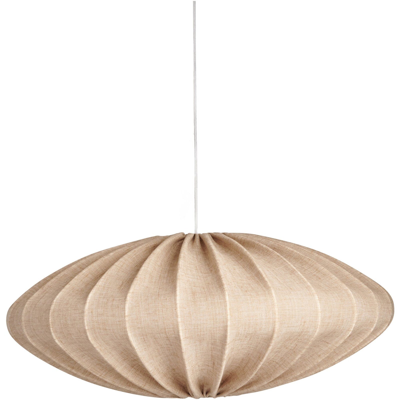 Watt&veke Watt&veke Ellipse loftslampe, 65 cm, hør, sand – frontbillede (Lampe)