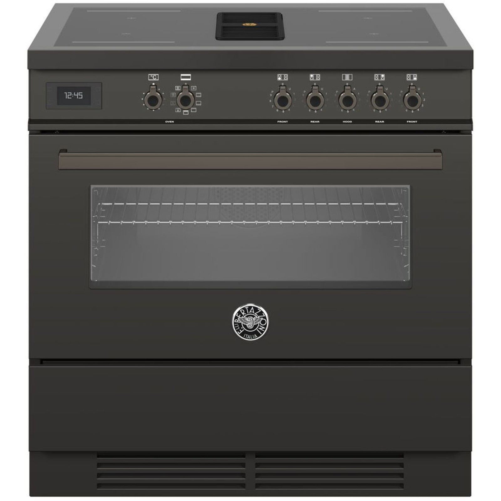 Bertazzoni Bertazzoni PROCH94I1ECAT Komfur med integreret emhætte 90 cm, carbonio – billede i brug (Ovn)