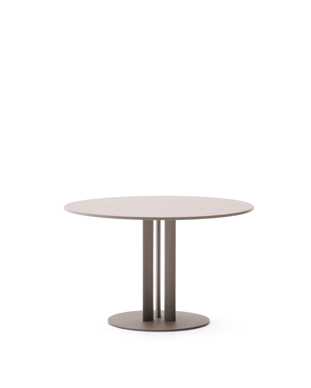 KAVE HOME Sedalis havebord rund taupe aluminium og stål 80