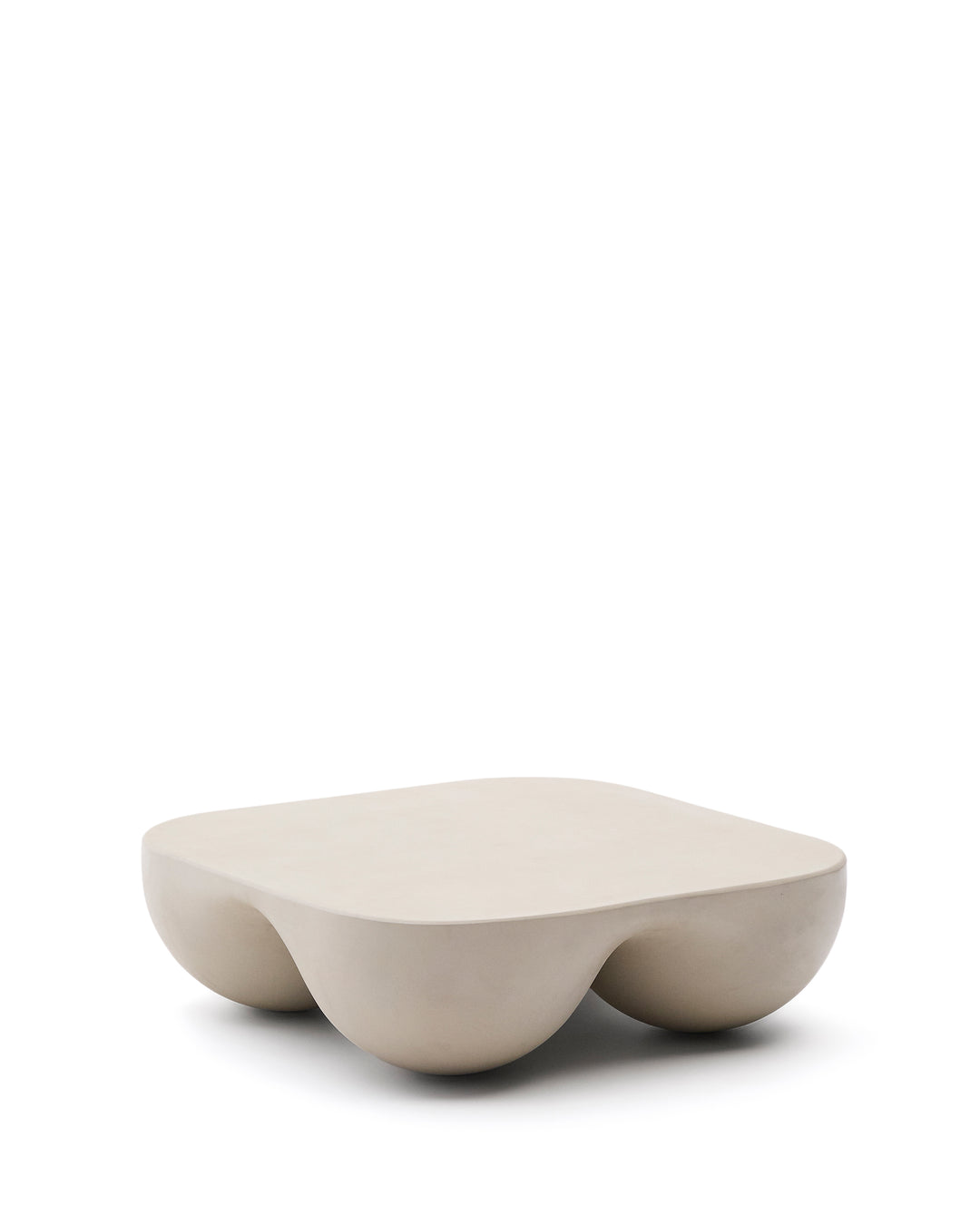 KAVE HOME Colba udendørs sofabord kvadratisk grå polystone 100x100