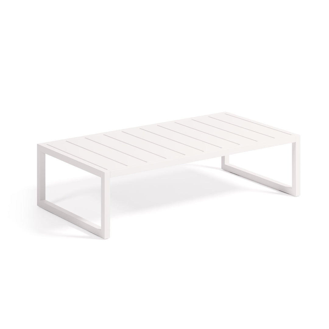 KAVE HOME Comova havebord rektangulær hvid aluminium 60x114