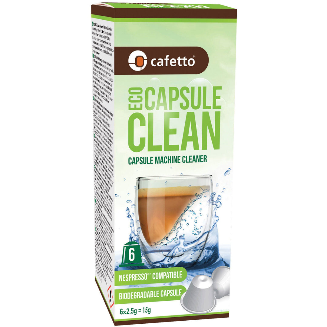 Cafetto Cafetto Eco Kapsler 6 stk – frontbillede (Rengøringstabletter)