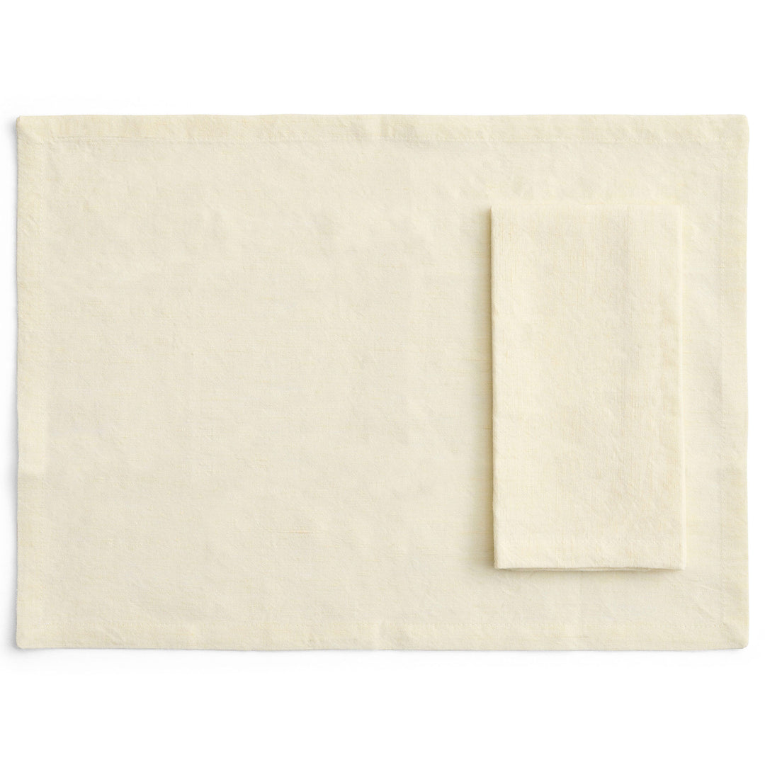 Hay Hay Tavolo serviet/dækkeserviet 4-pak, soft yellow – frontbillede (Bordskåner)