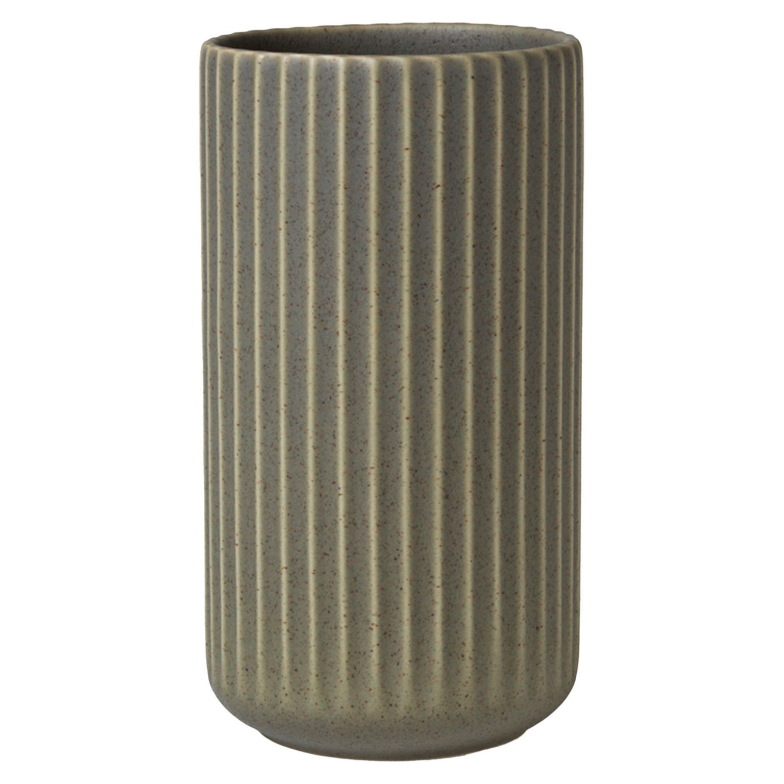 Lyngby porcelæn Lyngby porcelæn Vase 20,5 cm, olivengrøn – vinkelbillede (Vase)