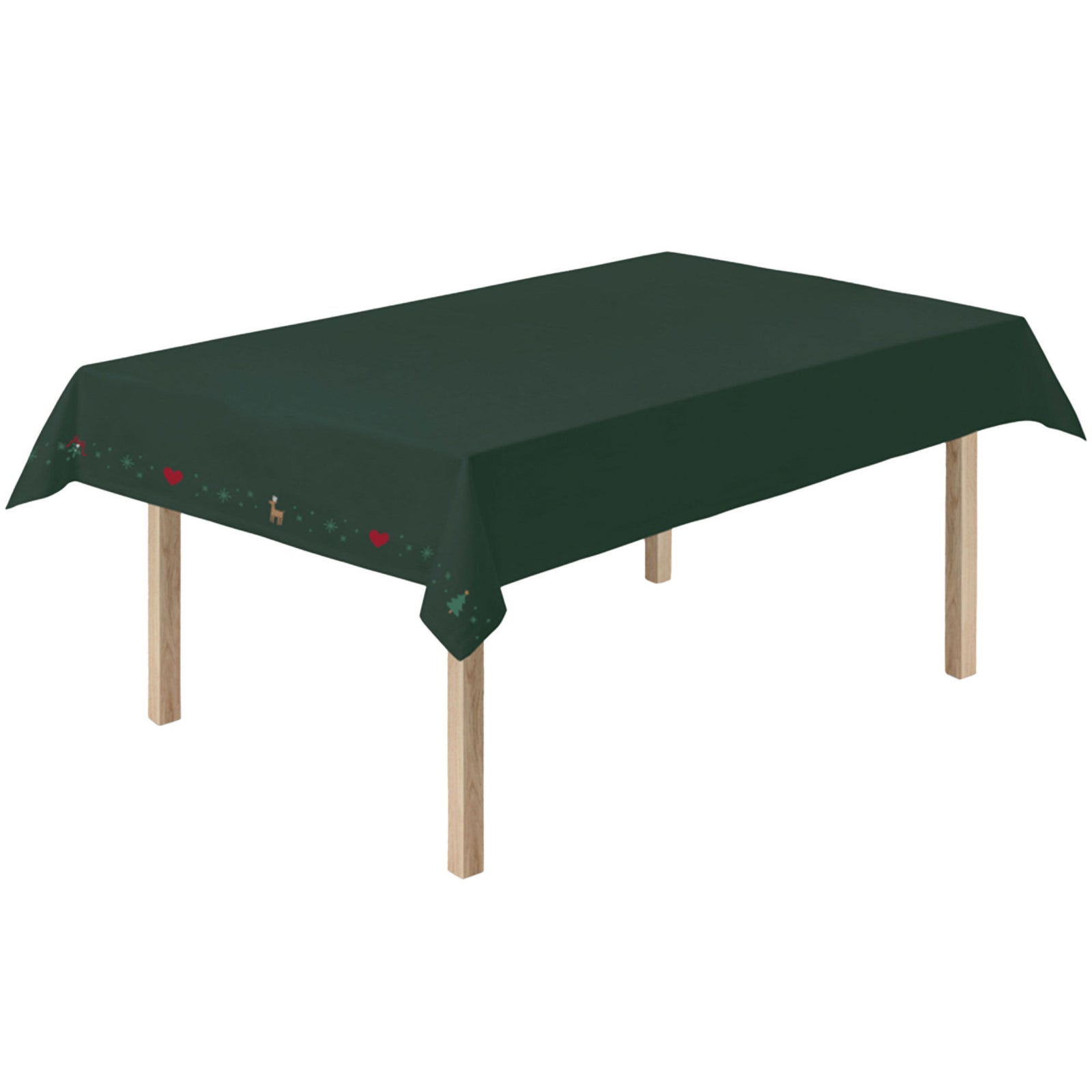 Juna Juna Christmas Fable Dug 150x270 cm, grøn ❤ detaljebillede (Dug)