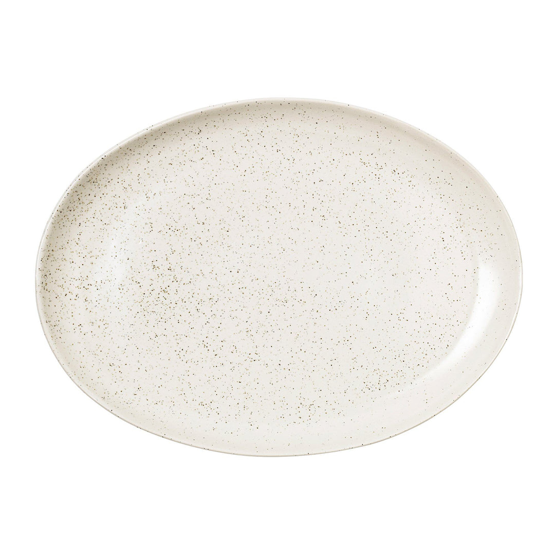 Broste Broste Nordic Vanilla oval tallerken 35,5 x 26,5 cm ❤ produktbillede i kategorien Tallerkener