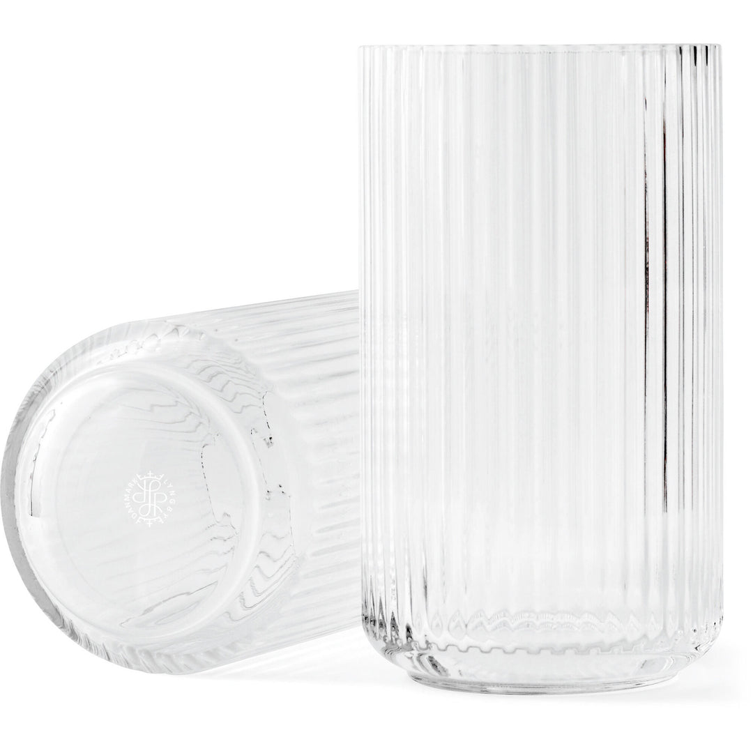 Lyngby porcelæn Lyngby porcelæn Lyngbyvasen 25 cm., glas - klar – vinkelbillede (Vase)