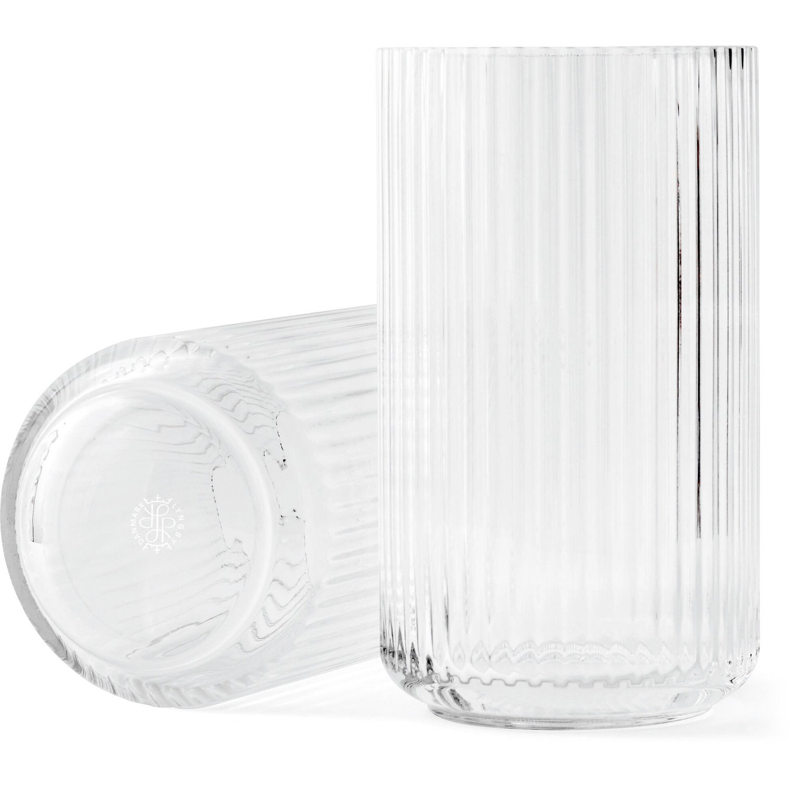 Lyngby porcelæn Lyngby porcelæn Lyngbyvasen 25 cm., glas - klar – vinkelbillede (Vase)