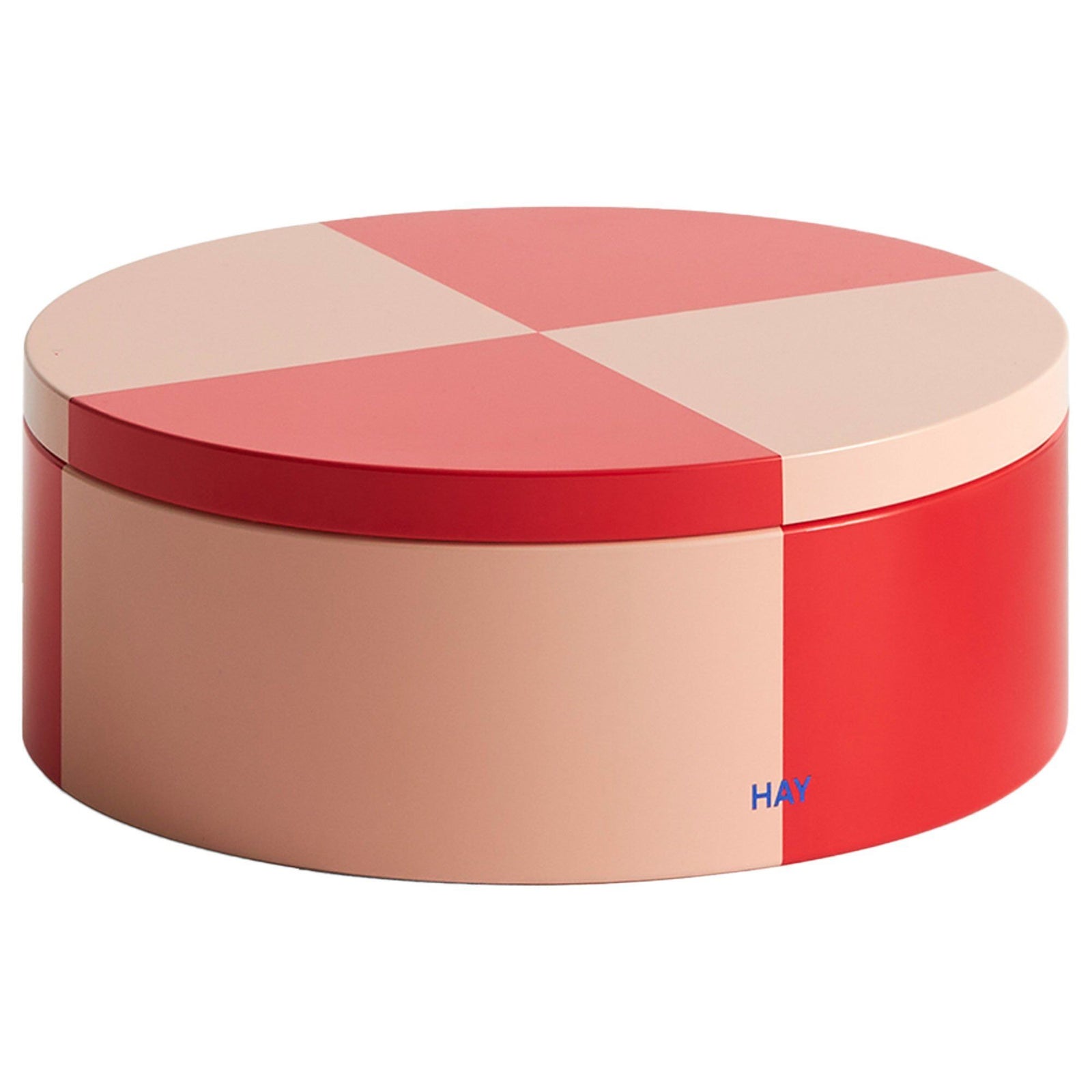 Hay Hay Tin Container, round, red/soft pink – detaljebillede (Beholder)