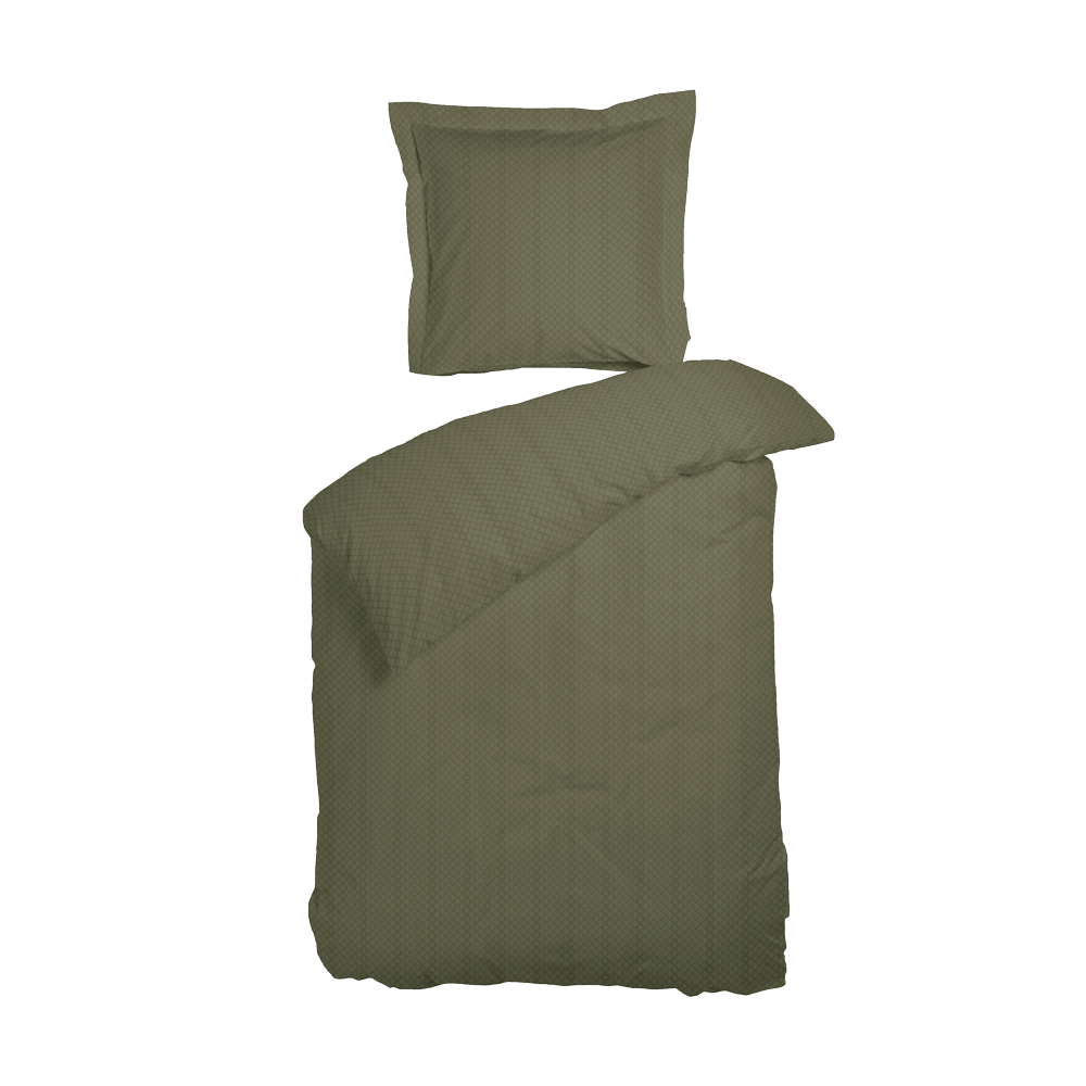Produktbillede af OPAL Sengesæt olive 140x220 cm på tilbud i høj kvalitet
