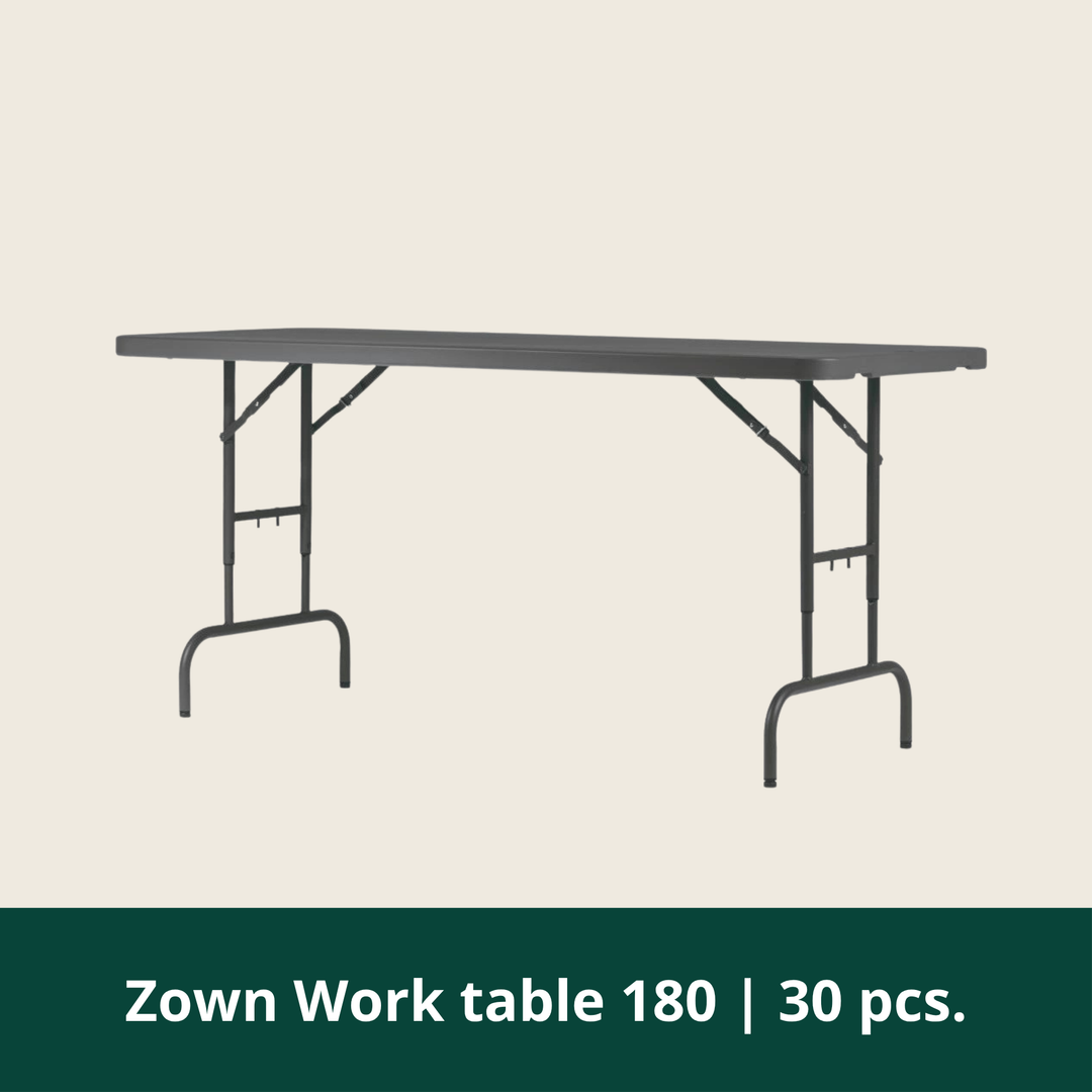 Zown New Classic arbejdsbord 180 til professionel brug, pakke med 30 stk.