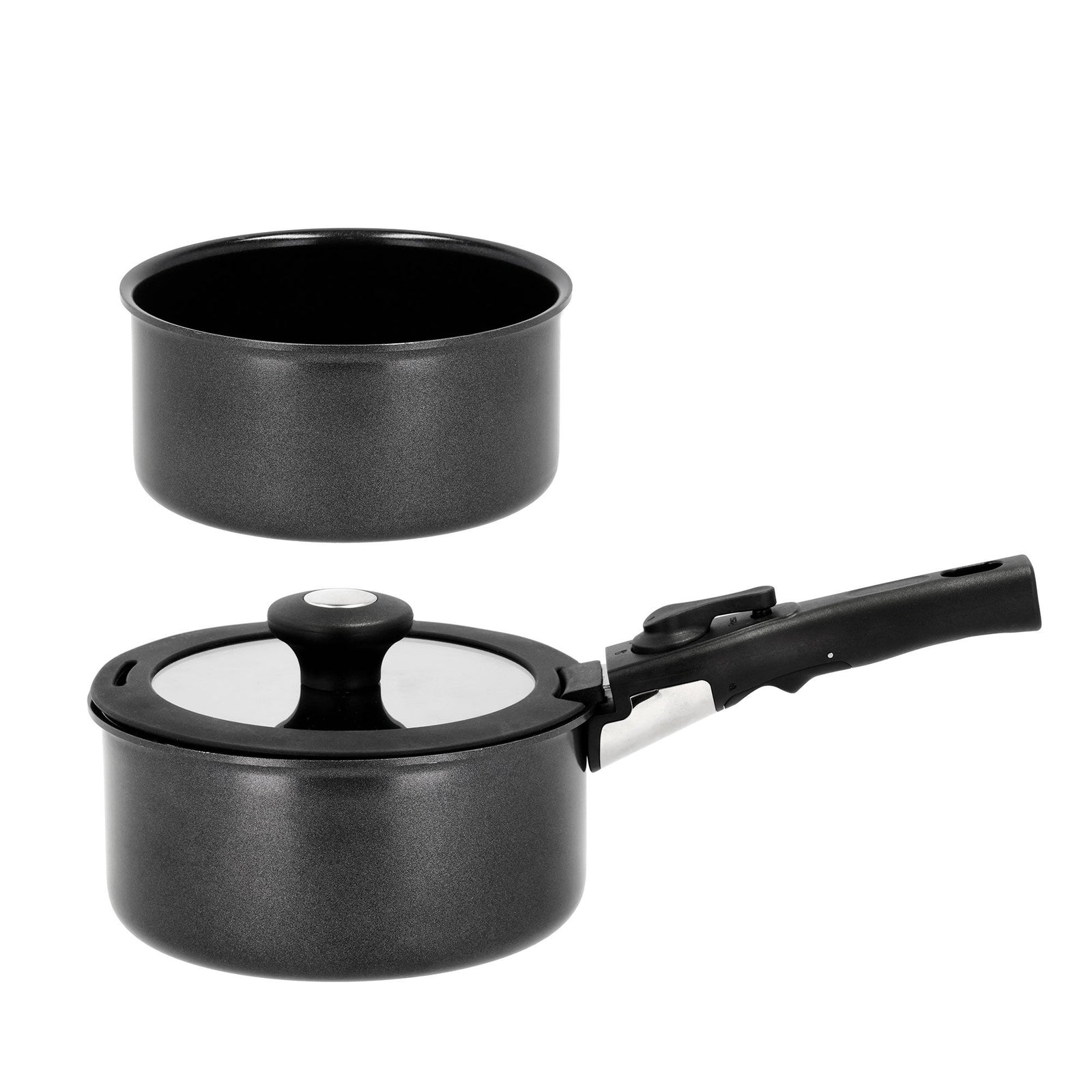 Holm Holm Grytset m. aftageligt håndtag 1,1 + 2,4 liter – produktbillede (Grydesæt & Kasseroller)