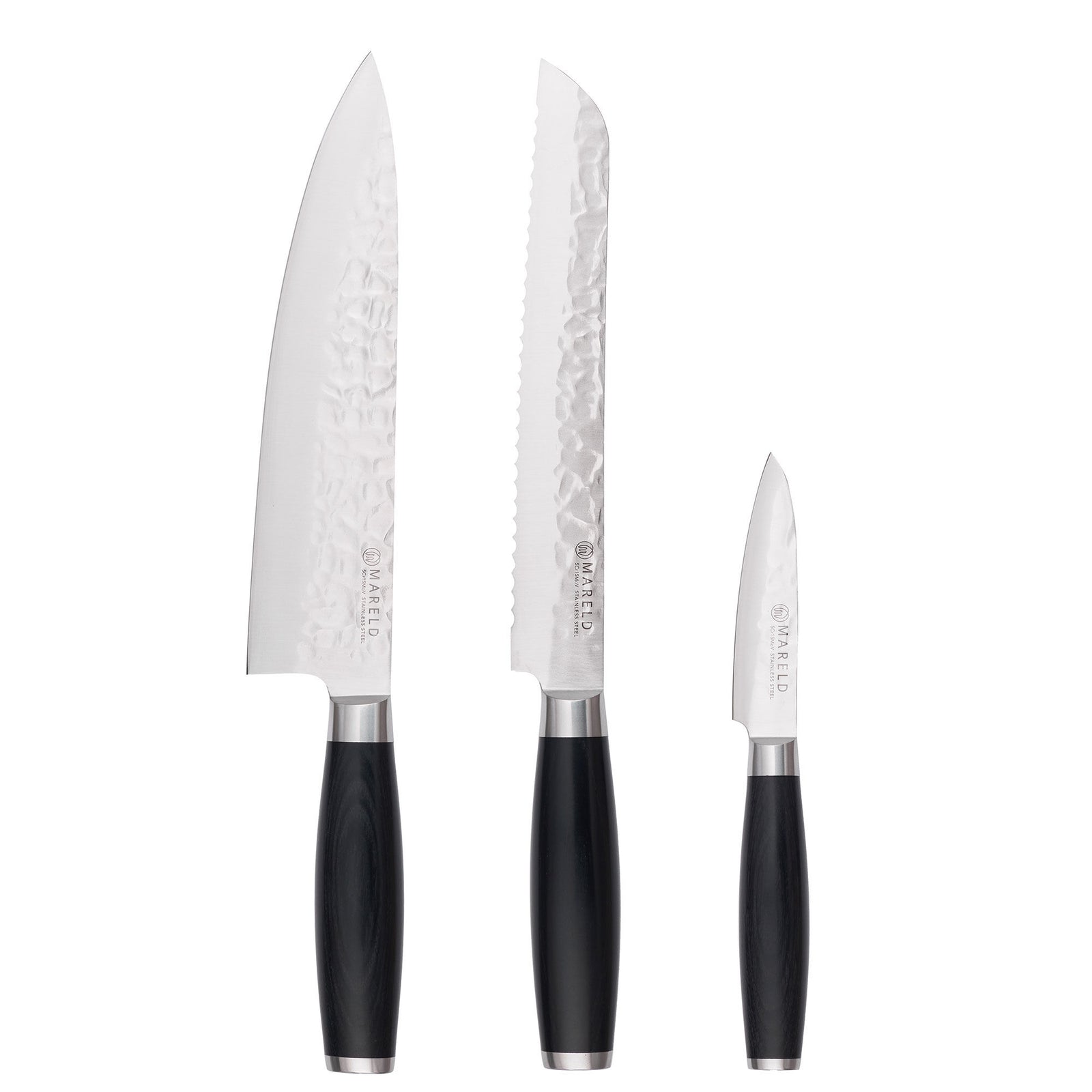 Mareld Mareld Hamret Knivsæt 3 dele – vinkelbillede (Knivsæt)