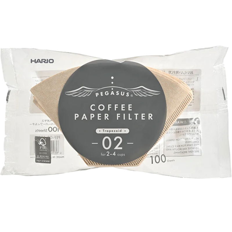 Produktbillede af Pegasus Papirfilter 02 Natur 100 Stk. Hario på tilbud i premium kvalitet