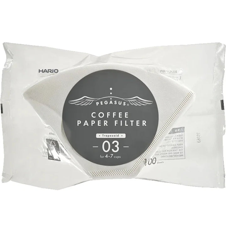 Pegasus Papirfilter 03 Hvide 100 Stk. Hario