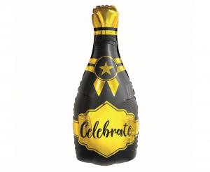 Produktbillede af Folieballon Champagneflaske Celebrate 35x76 Cm på tilbud i premium kvalitet