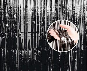 Produktbillede af Festgardin Sort 90x240 Cm på tilbud i premium kvalitet
