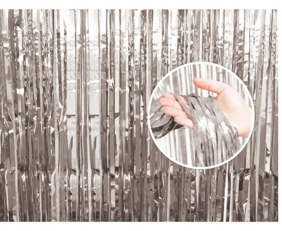 Produktbillede af Festgardin Sølv 90x240 Cm på tilbud i premium kvalitet