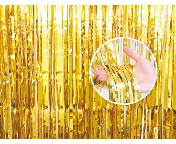 Festgardin Guld 90x240 Cm