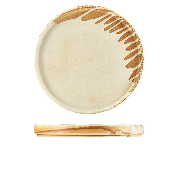 Produktbillede af Terra Roko Sand Præsentationstallerken 28cm Genware på tilbud i brug