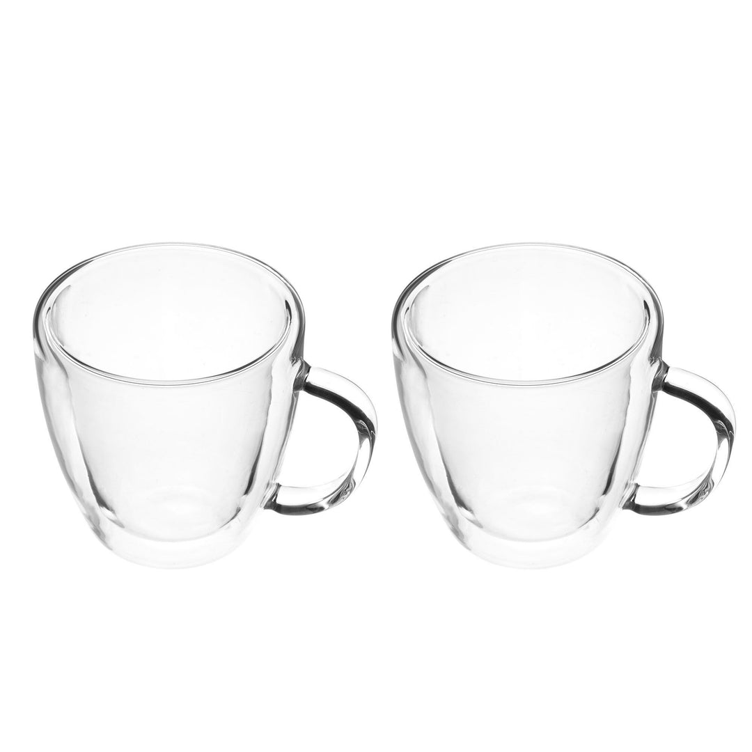 Maku Maku Dobbeltvægget kaffeglas 25 cl, 2-pak – billede i brug (Kaffekopper)