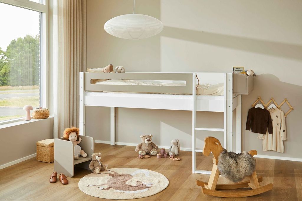 Manis-H  Frej Halvhøj seng med design sengehest 200 cm  -  90x200
