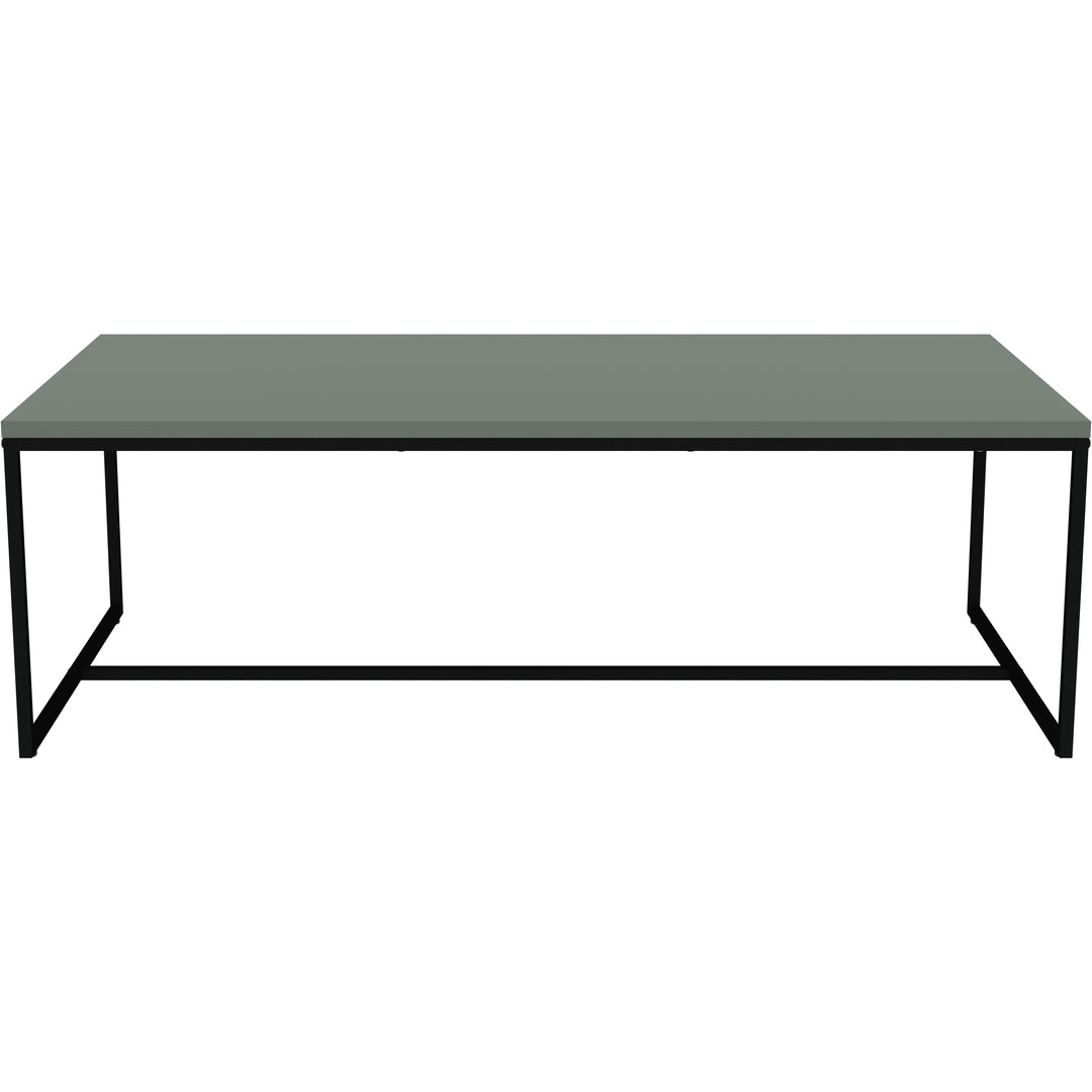 TENZO Lipp sofabord rektangulær misty grøn spånplade og sort metal 120x60