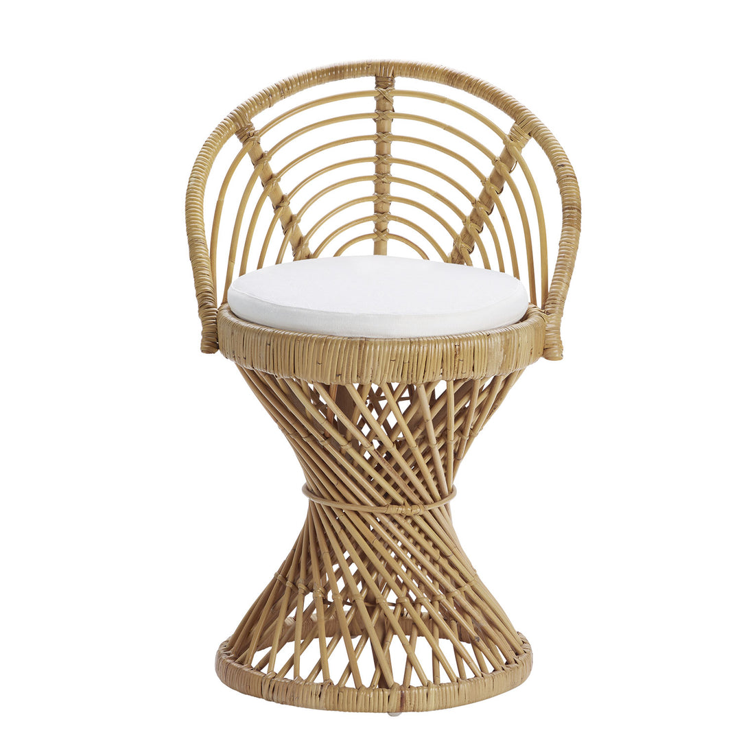 Produktbillede af TINE K HOME STOL RATTAN INKL HYNDE HVID 77 i premium kvalitet