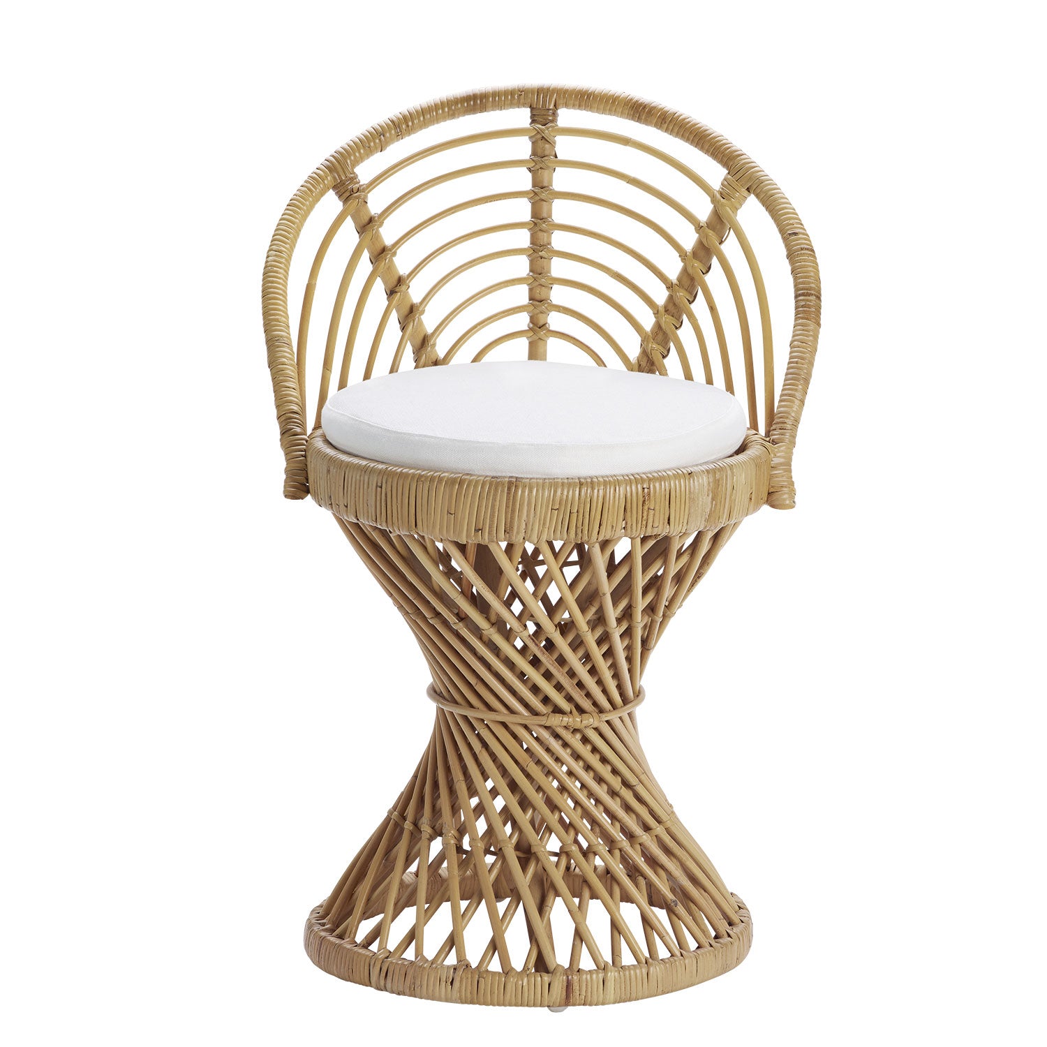 Produktbillede af TINE K HOME STOL RATTAN INKL HYNDE HVID 77 i premium kvalitet