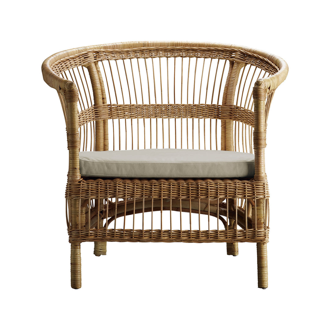 Produktbillede af TINE K HOME LOUNGE STOL RATTAN INKL HYNDE SAND 88 i premium kvalitet