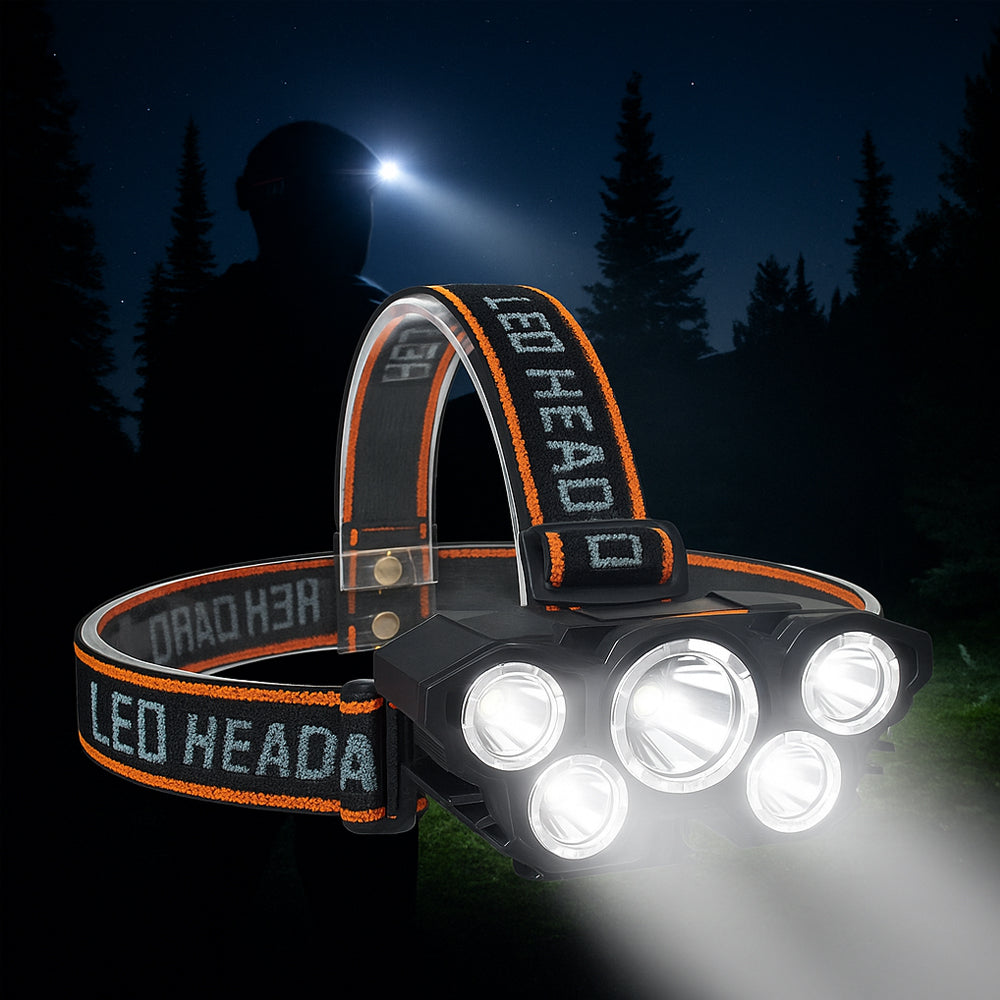 Produktbillede af Pandelampe 300 lumen 180 ° justerbar vinkel 4 lysfunktioner på tilbud