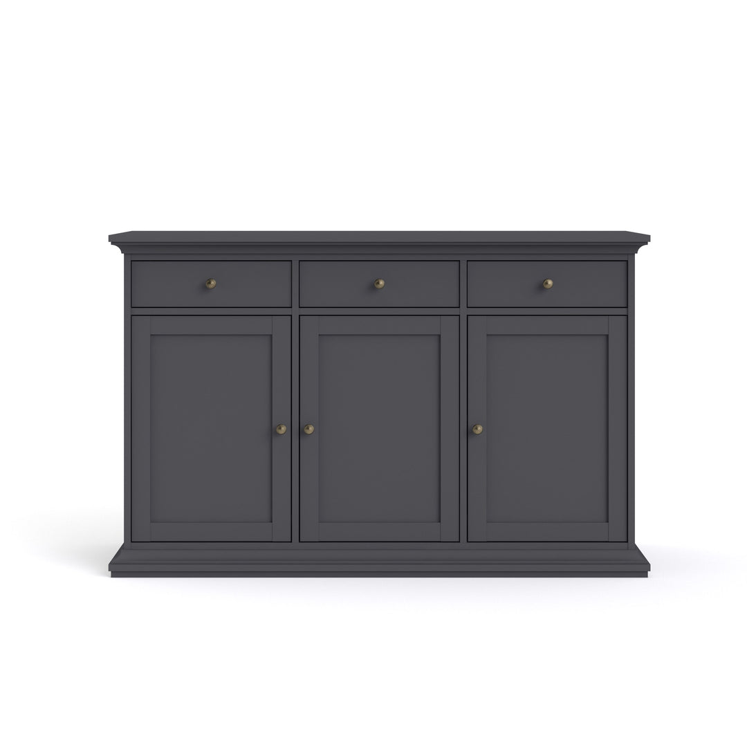 TVILUM Paris Skænk 3 låger + 3 skuffer ParcelMatt Grey Matt Grey