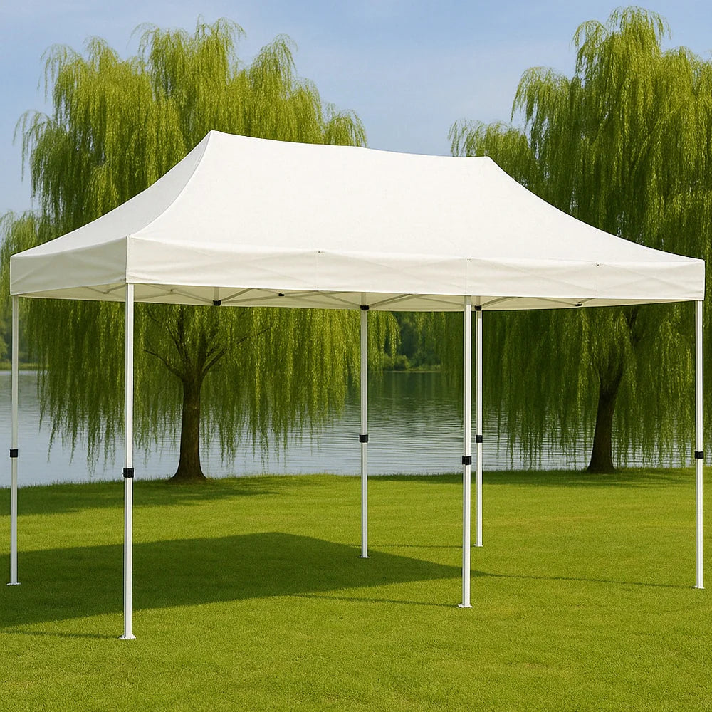 Pavillon / Havepavillon 3 x 6 meter Vælg mellem sort eller hvid Hvid