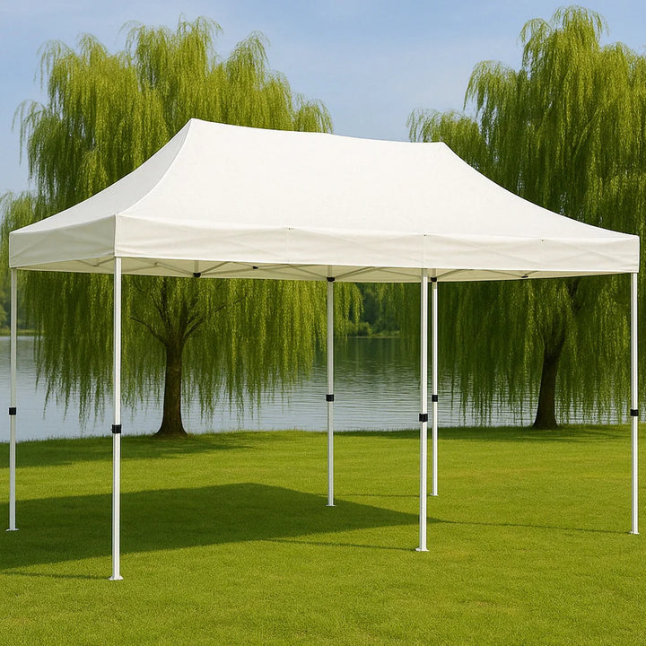 Pavillon / Havepavillon 3 x 6 meter Vælg mellem sort eller hvid Hvid