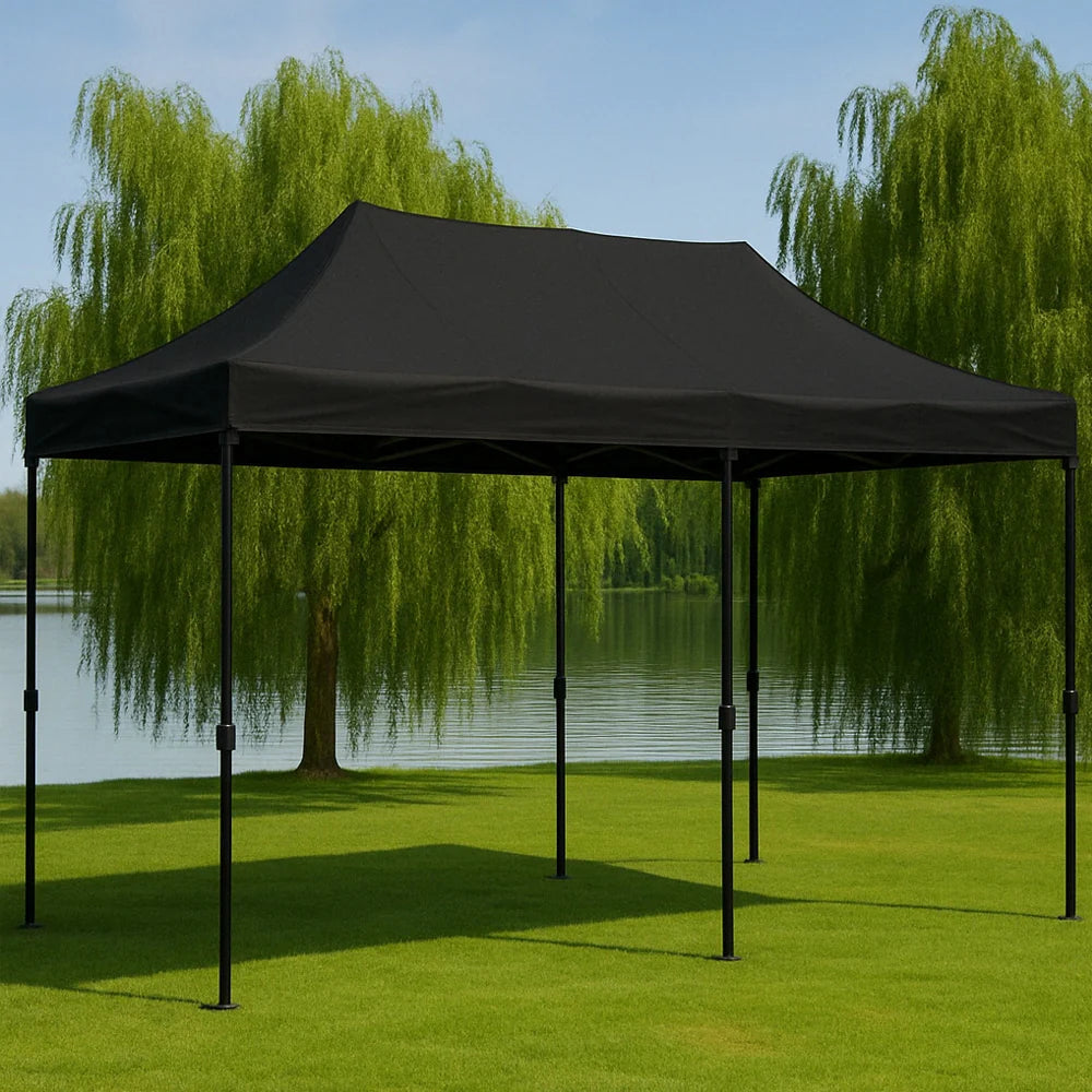 Pavillon / Havepavillon 3 x 6 meter Vælg mellem sort eller hvid Sort