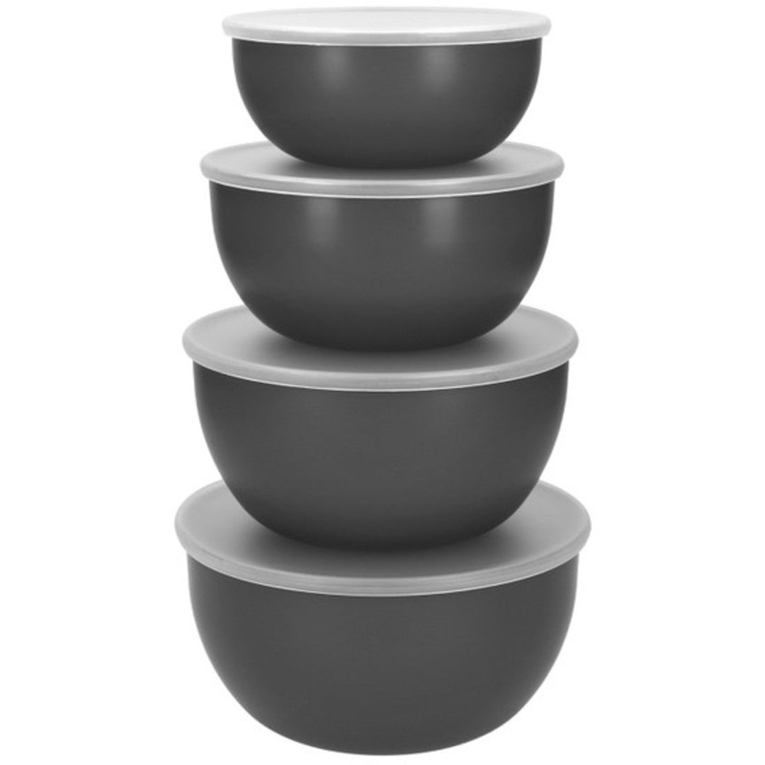 Kitchenaid Kitchenaid Söt med 4 skåle med låg, charcoal grey – produktfoto (Skålssæt)