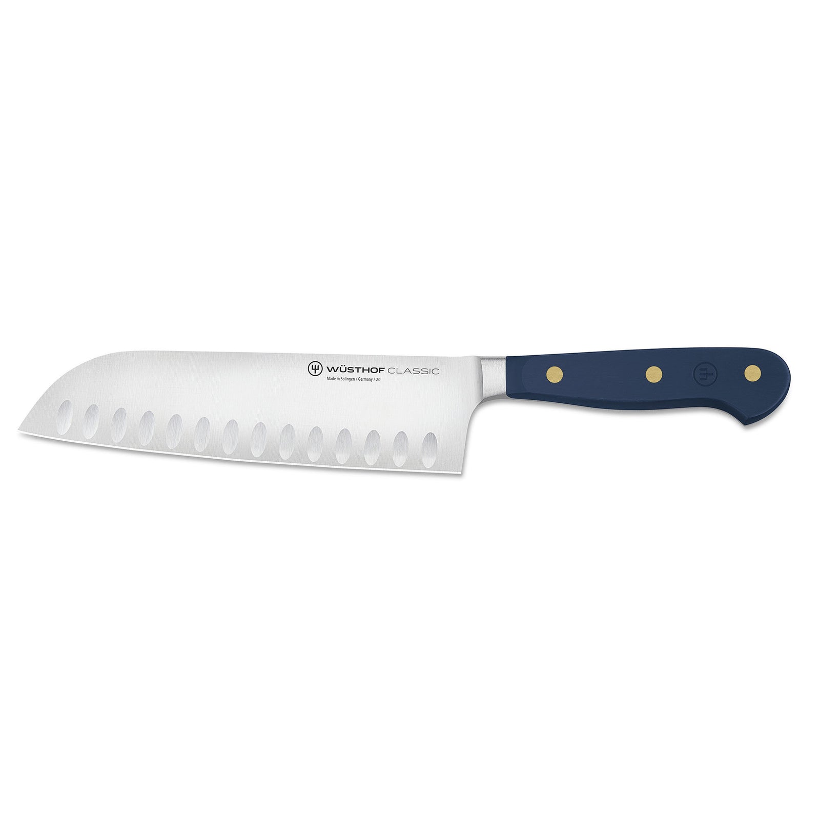 Wüsthof Wüsthof Santokukniv Classic Farve Blåbær 17 cm ❤ vinkelbillede (Santokuknive)