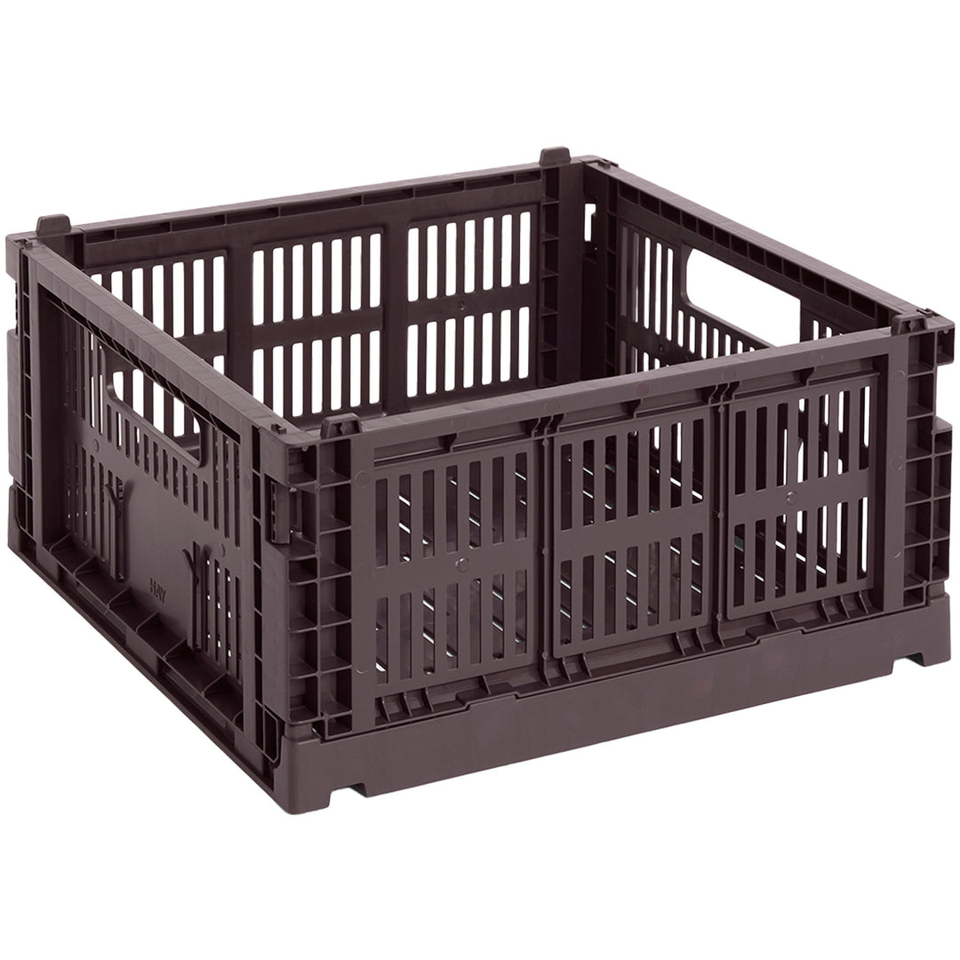 Hay HAY Colour Crate Medium Square Opbevaringskasse, bordeaux ❤ detaljebillede (Opbevaringsboks)