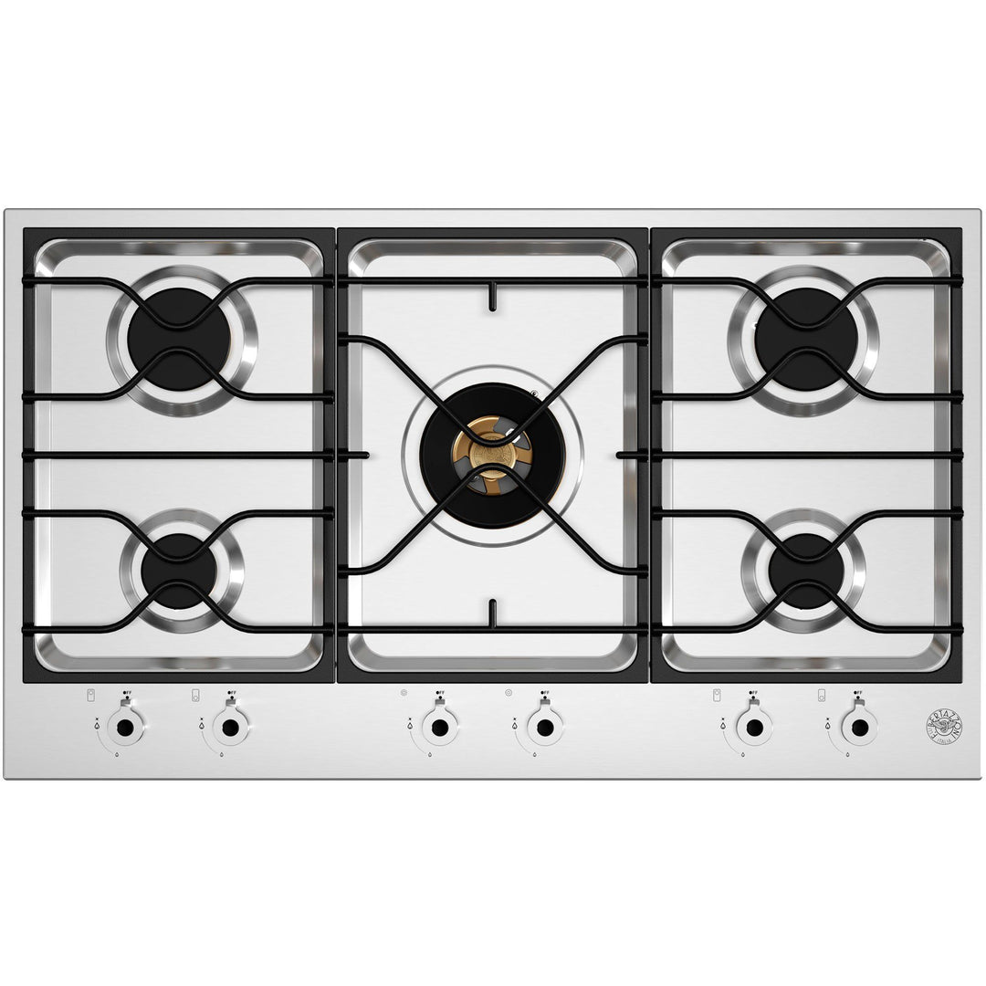 Bertazzoni Bertazzoni PM36500X Professional Gaskomfur 90 cm ❤ frontbillede (Gaskogeplade)