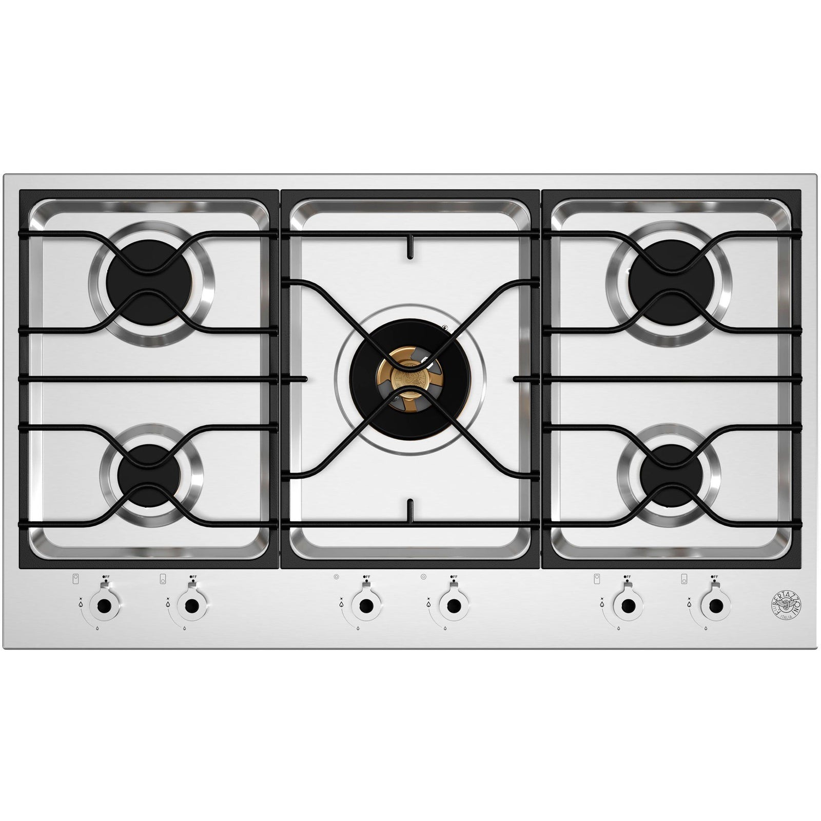 Bertazzoni Bertazzoni PM36500X Professional Gaskomfur 90 cm ❤ frontbillede (Gaskogeplade)