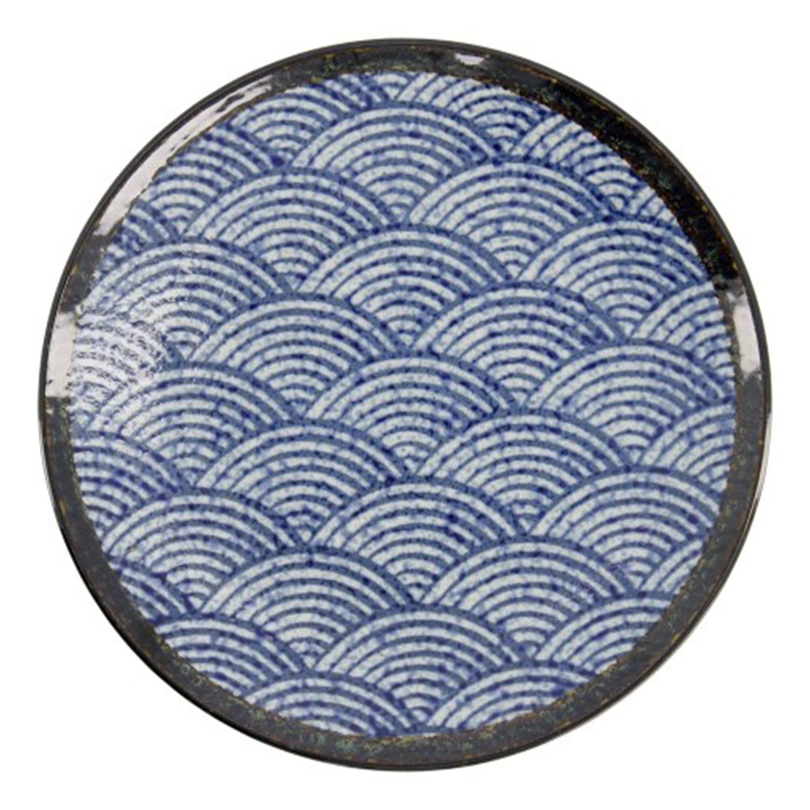 Tokyo design studio Tokyo design studio Aisai Seigaiha tallerken 26 cm – detaljebillede (Madtallerken)