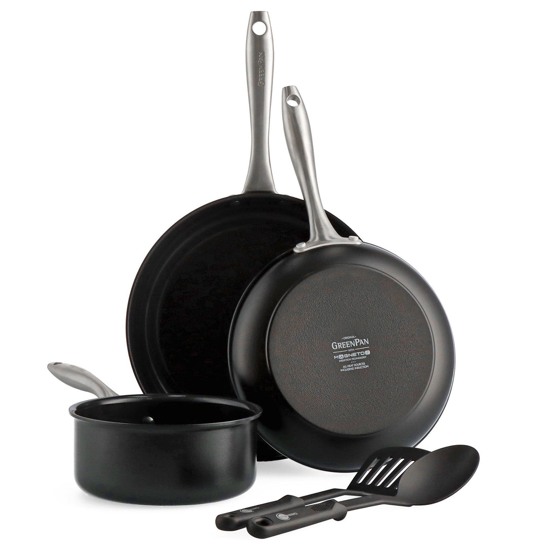 Greenpan Greenpan Lima grydesæt 5 dele, midnight – produktbillede (Grydesæt & Kasseroller)