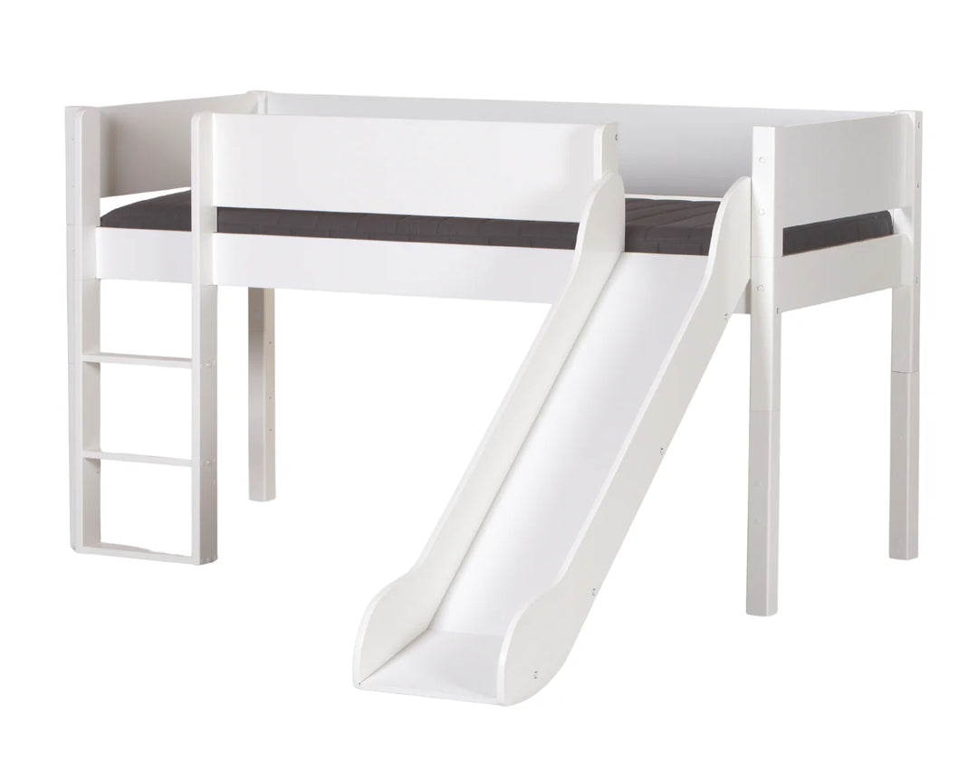 Manis-H  Loke Halvhøj seng med classic sengehest og rutsjebane 200 cm  -  90x200