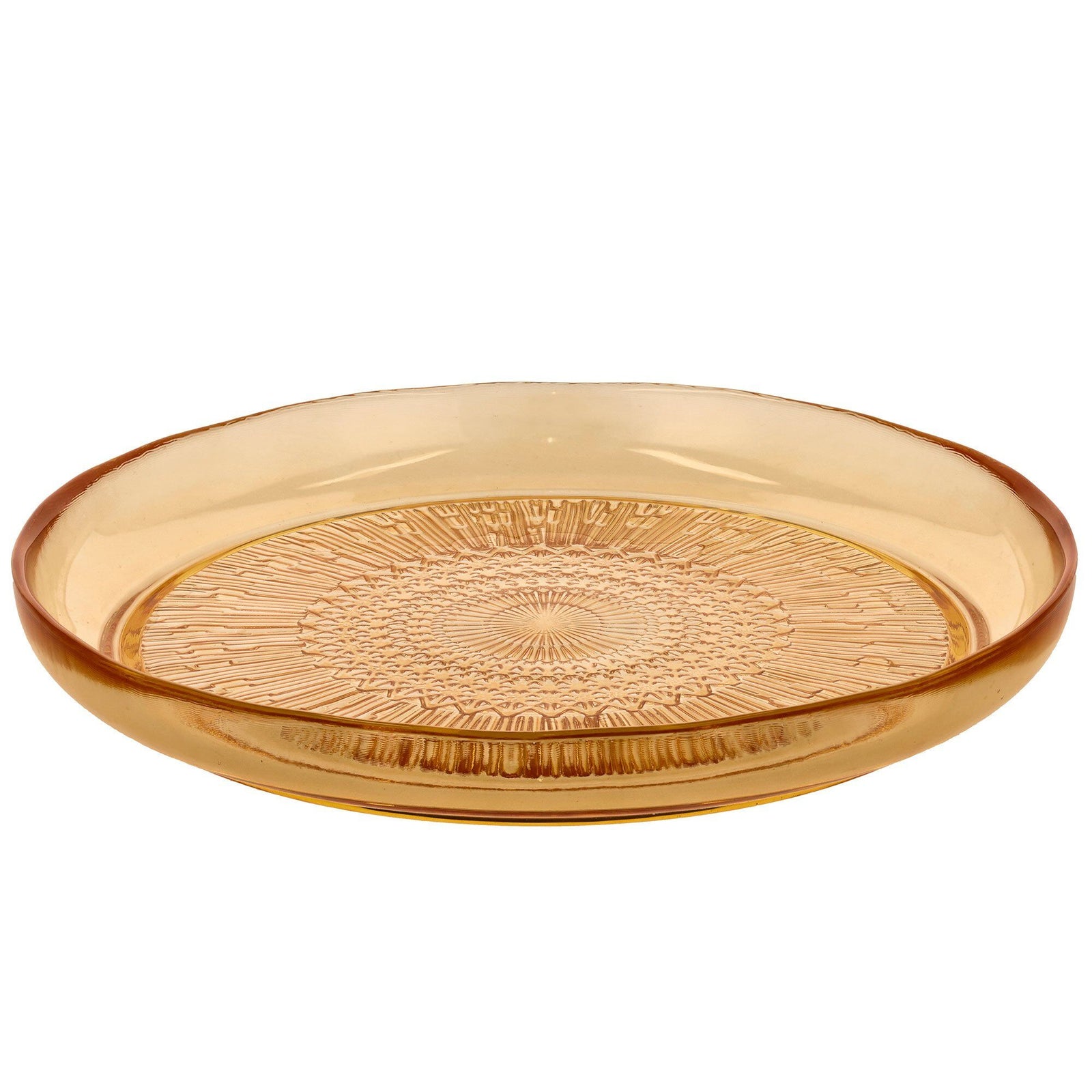 Bitz Bitz Kusintha Glastallerken Ø25 cm, rav – billede i brug (Tallerkener)