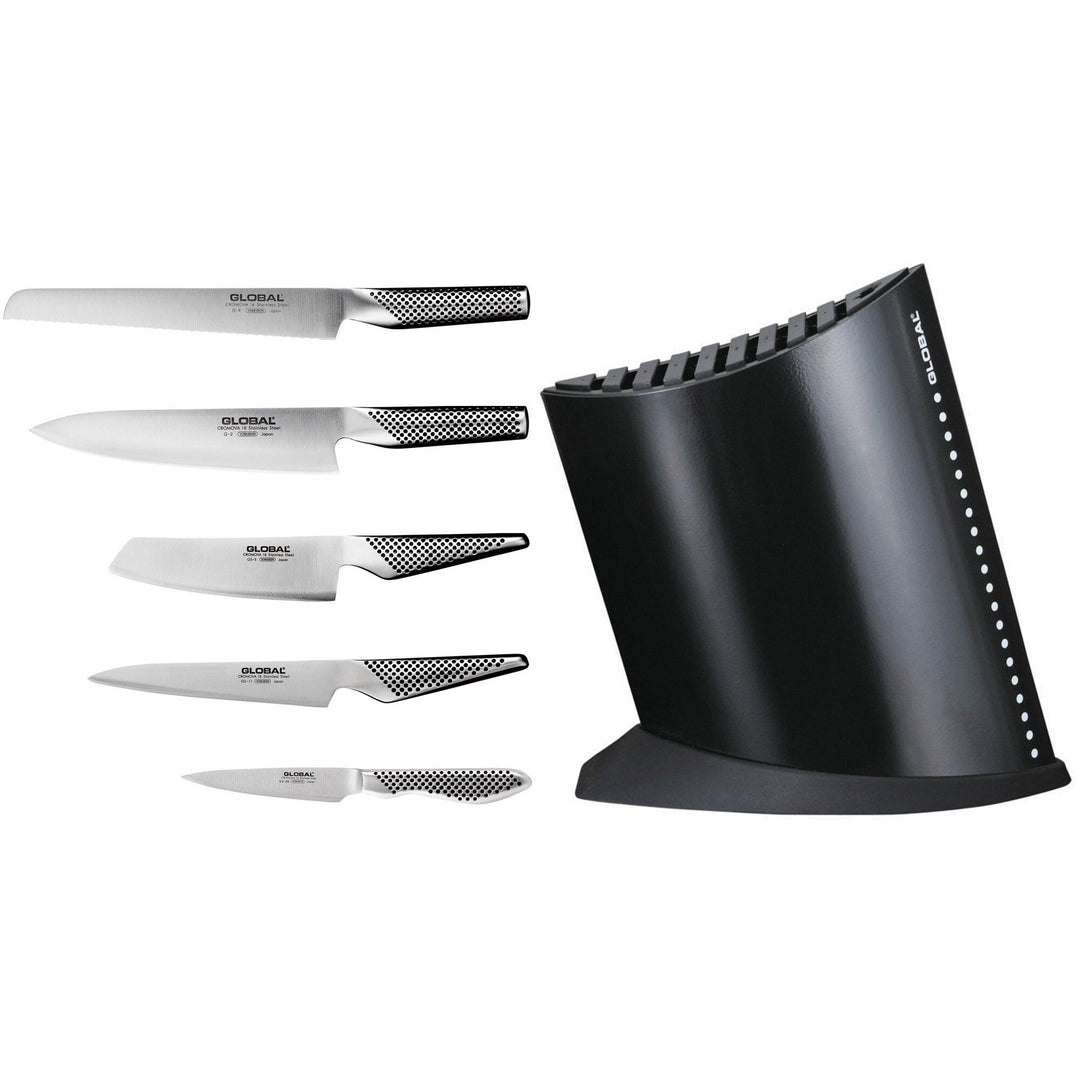 Global Global Knivsæt med knivblok Sort ❤ produktfoto (Knivsæt)